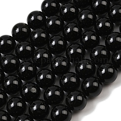 Натуральный черный турмалин бисер нитей G-E444-27-12mm