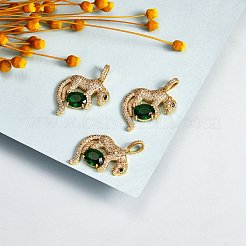 Подвески из кубического циркония с покрытием из латуни&nbsp;ZIRC-SZ0003-88