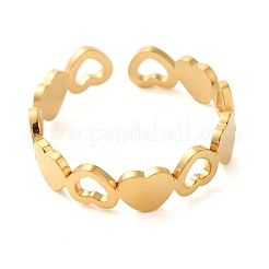 Кольца-манжеты из нержавеющей стали 304 с полым сердцем для женщин&nbsp;LS-RJEW-N048-09G