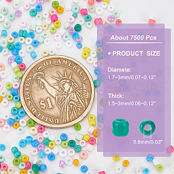 Набор стеклянных круглых бусин&nbsp;SEED-WH0002-02