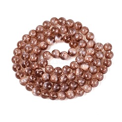 Brins de perles de verre transparentes à moitié peintes à la bombe&nbsp;LS-GLAA-Q110-02A-08