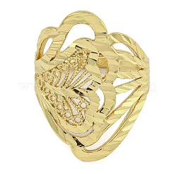 Латунная открытая манжета для женщин RJEW-Z046-02G