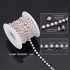 Пластиковые цепочки из искусственного жемчуга ручной работы CHC-PH0001-17