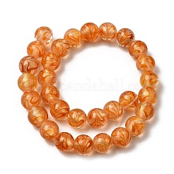 Нити золотых песочных бусин лэмпворк LAMP-P071-12mm-03