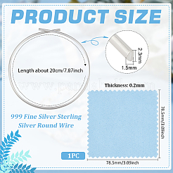 999 тонкая круглая проволока из стерлингового серебра STER-BC0002-49B