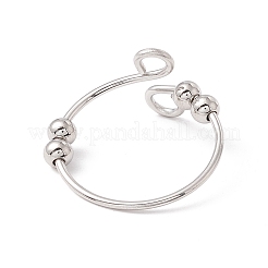 Вращающееся открытое манжетное кольцо с бисером из сплава&nbsp;STAS-E047-01P-1