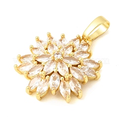 Pendentifs en laiton zircon cubique transparent&nbsp;KK-A296-07A-G