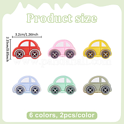 12шт 6 цвета силиконовые фокусные бусины&nbsp;SIL-ME0001-05