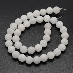 Fili di perline giada bianco naturale&nbsp;LS-G-D671-6mm
