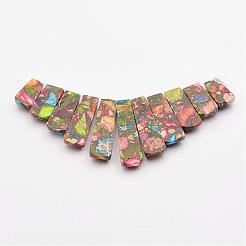 Собранные золотые линии и нитки из бисера имперской яшмы G-P298-K01