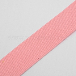 超幅広の厚手の平らなゴムバンド  ウェビング衣類縫製アクセサリー  ピンク  40mm&nbsp;EC-WH0016-B-S022