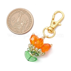 Подвески из цветочного стекла украшения&nbsp;HJEW-MZ00248-02