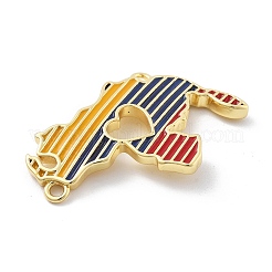 Латунные разноцветные эмалевые полые сердца венесуэла карта соединительные подвески KK-Z098-21G