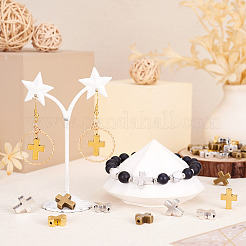 100 шт. 4-х цветные бусины из сплава в тибетском стиле TIBEB-CD0001-05