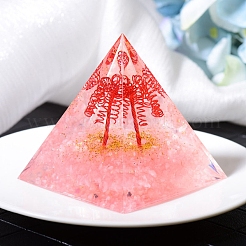 Украшение дисплея смолы пирамиды оргонита PW-WG22430-01