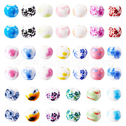 160шт 20 стиля фарфоровые бусины ручной работы с принтом&nbsp;PORC-TA0001-14