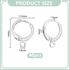 80pcs fornituras de aretes de aro de latón&nbsp;FIND-DR0001-65B