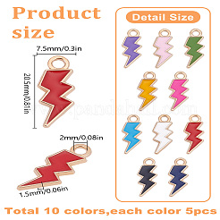 50шт 10 цвета сплава эмалевые подвески&nbsp;ENAM-LP0001-04