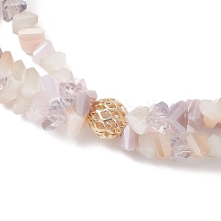 3шт гальванизированные стеклянные бусины эластичные браслеты BJEW-JB12033