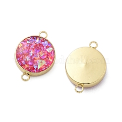 Стойка покрытие латунь плоские круглые соединители подвески с синтетическим опалом KK-Q020-01B