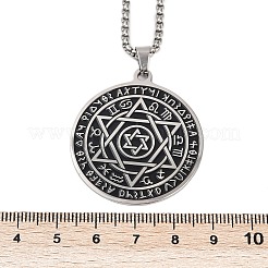 201 кулон из нержавеющей стали с изображением созвездия Звезды Давида 12&nbsp;LS-NJEW-K283-32P