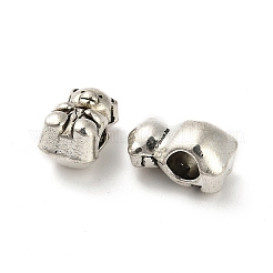 チベット風合金ビーズ  カドミウムフリー＆鉛フリー  豚  アンティークシルバー  15x8.5x9mm  穴：4.5mm  約350個/1000g&nbsp;FIND-M047-04AS