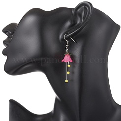 Серьги-подвески с акриловыми цветами из нержавеющей стали 304&nbsp;EJEW-JE06724