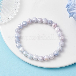 Браслеты из круглых бусин из гальванического стекла для женщин&nbsp;BJEW-JB12630-01