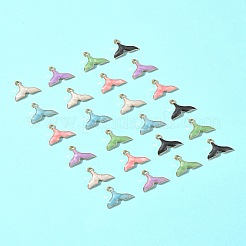 24шт 6 цвета сплава эмалевые подвески&nbsp;ENAM-FS0002-04