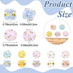 5шт 5 цвета бусины из полимерной глины ручной работы&nbsp;CLAY-YW0002-69