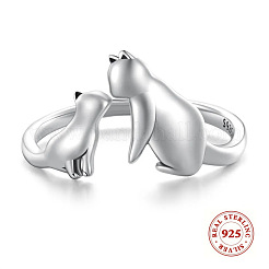 Кольца-манжеты из стерлингового серебра в форме кошки 925 для женщин FS-WG13610-01