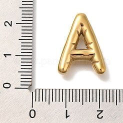 PVD真空メッキ304ステンレスペンダント  18KGP本金メッキ  レターチャーム  文字a  19x14.5x4.5mm  穴：2mm&nbsp;STAS-S148-29G-A