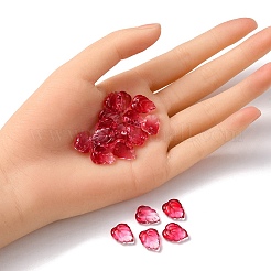 Осенняя тема двухцветные прозрачные стеклянные подвески GLAA-YW0001-53D