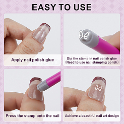 30шт силиконовая головка для штампа для нейл-арта&nbsp;AJEW-ME0001-38