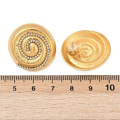 Серьги-гвоздики из нержавеющей стали 304 в форме спирали&nbsp;EJEW-C143-02G