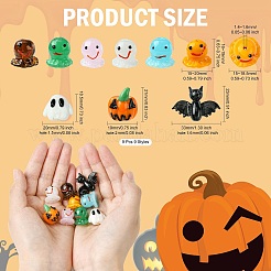 9 шт. 9 стиля бусины ручной работы в стиле лэмпворк на тему Хэллоуина LAMP-CJ0002-62