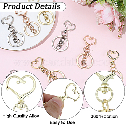 18 шт. 3-х стильные застежки из сплава для брелка&nbsp;KEYC-SP0001-49A