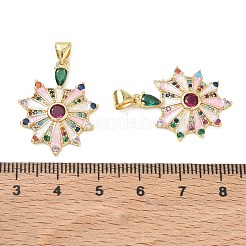 Pendenti in zirconi cubici colorati in micro pavè di ottone&nbsp;CU-CBA83A6-04G