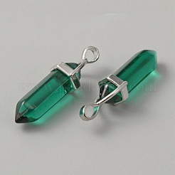 Стеклянные двойные заостренные подвески G-WH0016-40D