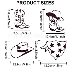 1 набор трафаретов для рисования животных в ковбойском стиле&nbsp;DIY-MA0003-93B