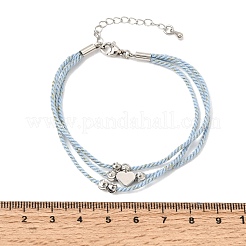 Bracelets à plusieurs brins en polyester&nbsp;FB-CBA983F-02P-02
