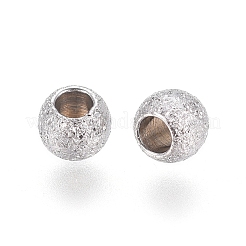 Не тускнеющие текстурированные бусины-разделители из нержавеющей стали марки 304&nbsp;LS-X-STAS-P108-04P-A