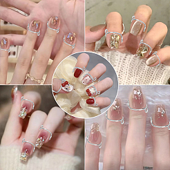 Латунные накладные ногти кольца&nbsp;MRMJ-AR0001-28P