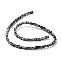 Природные снежинка обсидиан бисер нитей G-F631-K16