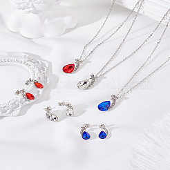 Комплект из ожерелья с подвеской из сплава и серег-гвоздиков&nbsp;SJEW-LP0001-46B