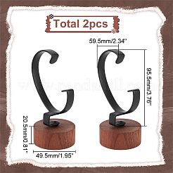Черные металлические c-образные подставки для браслетов BDIS-WH0018-01A