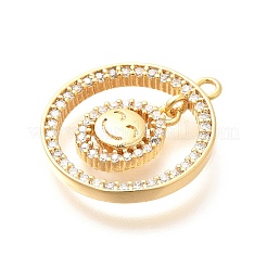 Ottone micro spianare pendenti zirconi&nbsp;KK-G519-05G-01