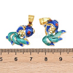 Гальванические латунные эмалевые подвески&nbsp;KK-F723-14G-RS-1