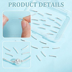30 pz 925 perline tubolari curve in argento sterling&nbsp;STER-BC0001-79