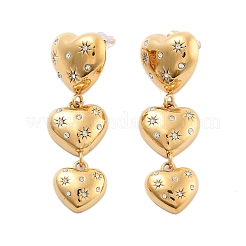 Серьги-гвоздики из нержавеющей стали 304 с микропаве из прозрачных кубических цирконий EJEW-S226-21G